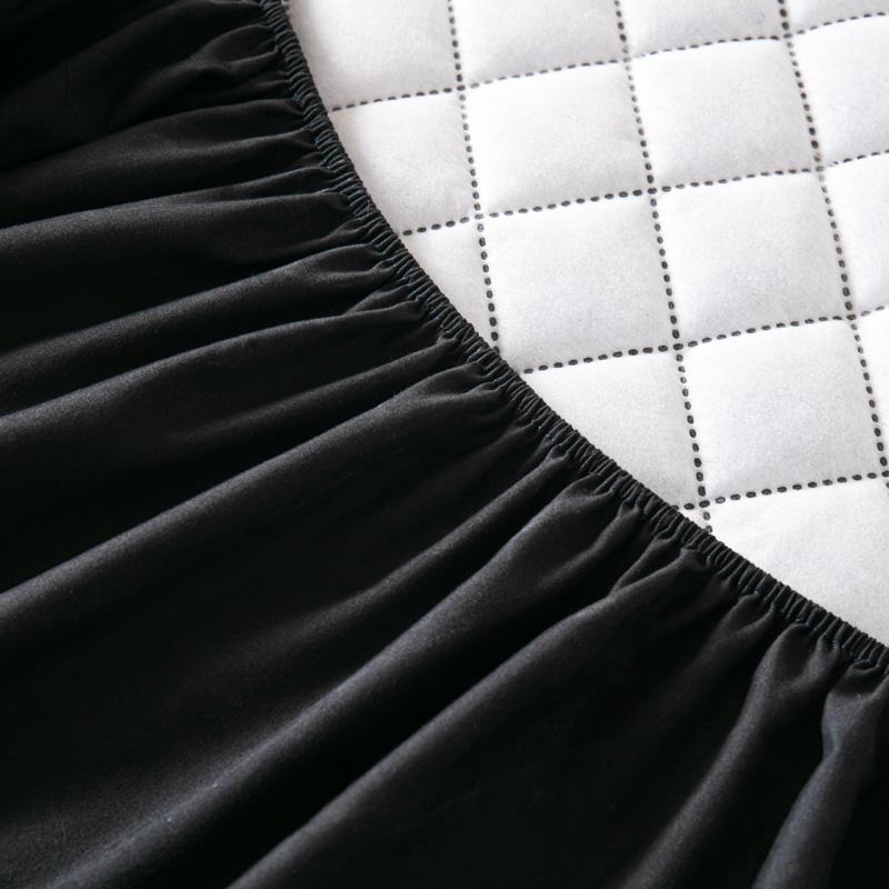 100%Waterproof Mattress Cover Thick Solid Color Bed Fitted Sheet Single/Queen/King 135X200Cm 160X200Cm Soft Bed Cover
