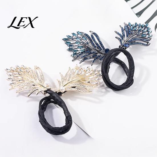 Hair Bun Pin Pin, Blue Feather Decor Maker Hairpin, Metal Hairpin Construction Accessory for Work Gym Dance Formal Events Styling Tools
