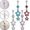Schmetterling Kristall Hänge Bauchnabelring Edelstahl Bauchnabelpiercing Schmuck Für Frauen Sommer Strand