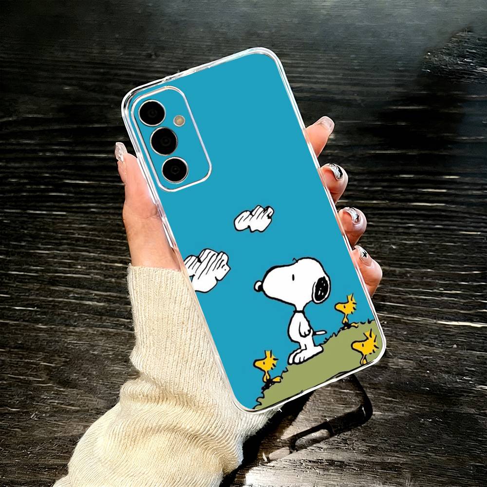 O-l Snoopy   Phone Case For SamsungA10,12,20,21S,30,31,40,50,51,52,70,71 Transparent Cover