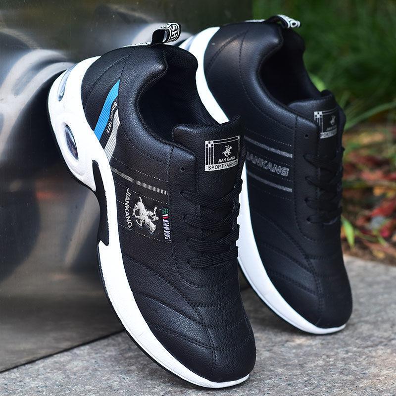 Summer men's shoes leather waterproof sports shoes large size trend casual wear-resistant men's men's heightening small white tide shoes