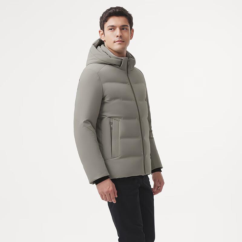 Tanboer Men's Hooded Business Casual Short Down Jacket TAF510351A