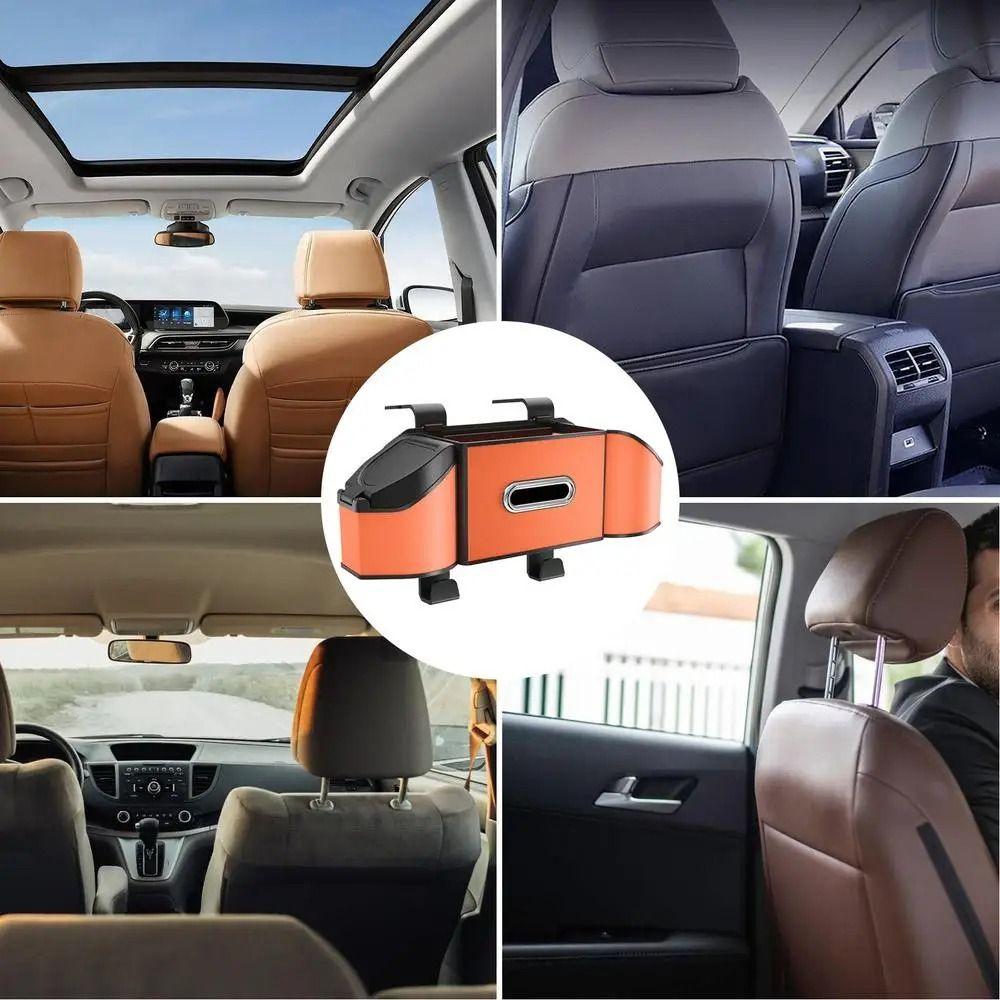 Large Capacity Car Seat Back Storage Box Tissue Holder Chair Back Storage Box  Car Interior