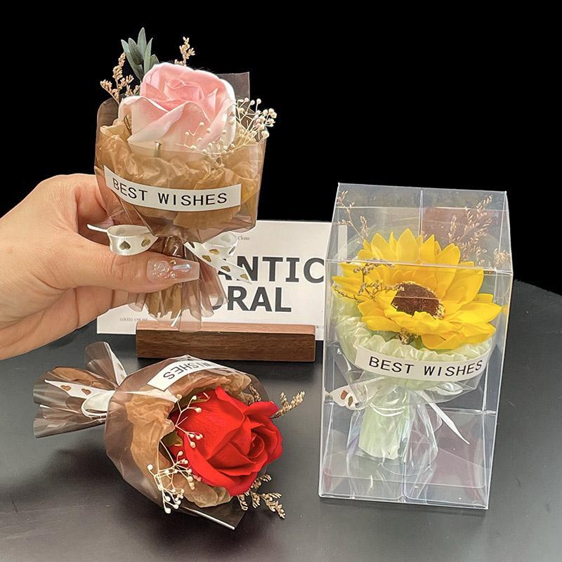 Scatola Regalo Trasparente Plastica Mini Confezione Mazzo di Fiori Trasparente PVC Scatole Bomboniere Scatole Confezionamento Caramelle Cioccolato Forniture per Feste