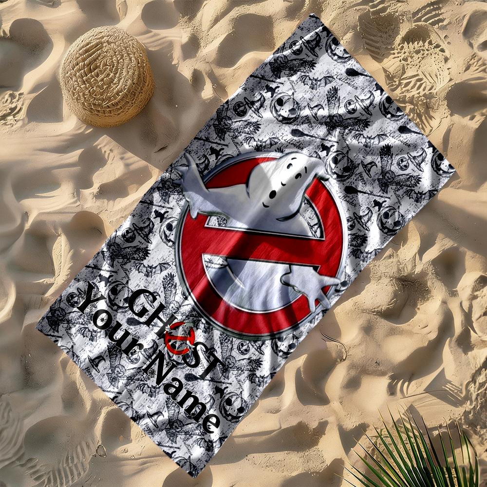 Ghostbusters Customize Your Name Beach Towel Super Soft Microfiber Quickdry Fabric Suitable for Sports Travel Swimming Yoga Bathroom Beach And Pool