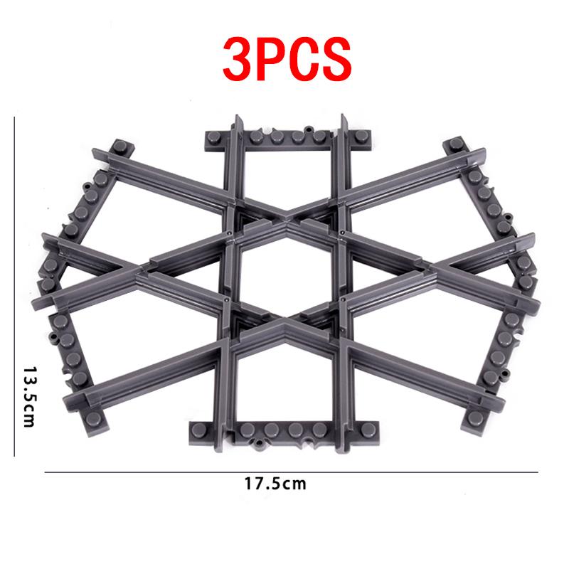 City Trains Flexible Tracks Forked Straight Curved Rails Switch Building Blocks Creative Toys for Kids Gifts