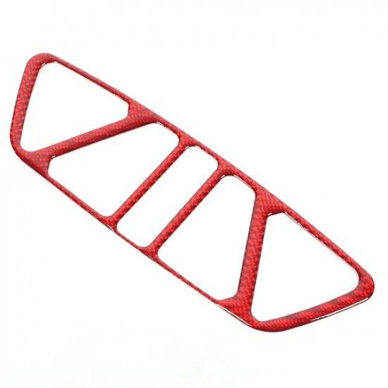 Red Carbon Fiber Rear Tailgate Latch Panel Trim Sticker For Corvette C8 20-25
