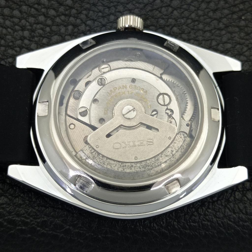 JAPAN VINTAGE REFURBISHED SEIKO 5 AUTOMATIC 6309A MENS BLACK WATCH a441207-4 Sk-a441207