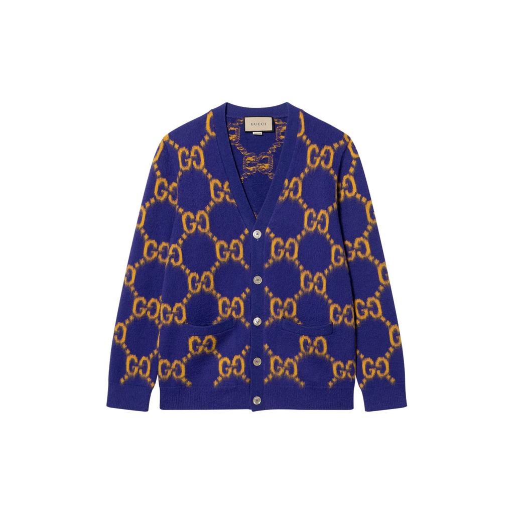 GUCCI Gg Intarsia Knit Cardigan 764738-XKDPB-5673