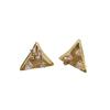 Elegant Rhinestone Triangle Stud Earrings - Luxury Geometric Design for Women