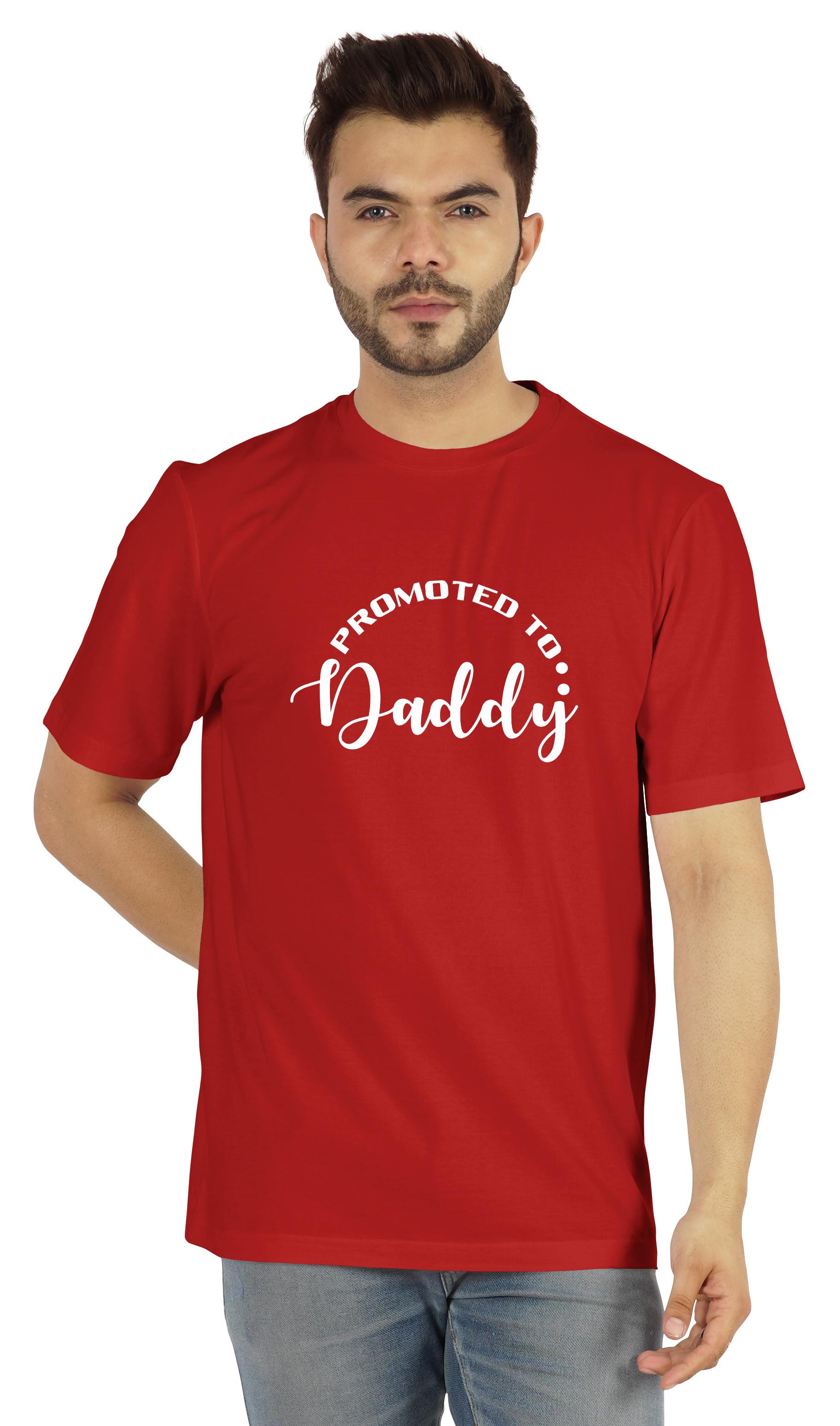 

Inkmeso Чоловіча графічна друкована футболка з круглим вирізом для тата вперше XXL червоний