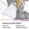 Custom Name Tatty Teddy Wall Tapestry Aesthetic Wall Hanging Printed Fabric Blanket Decorative Tapestries for Bedroom Living Room Home Decor