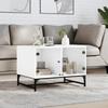 VidaXL Coffee Table with Glass Doors, End Table with Storage, Side Table Living Room Interior, 836539