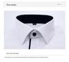 2025 Spring/Summer Men's Iron-Free White Long Sleeve Business Casual Shirt - Plus Size Available