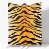 Fierce and Warm Tiger Stripes Flannel Blanket for Sofa Creative Tiger Skin Style Pattern Throw Blankets For Bed Perfect Gift