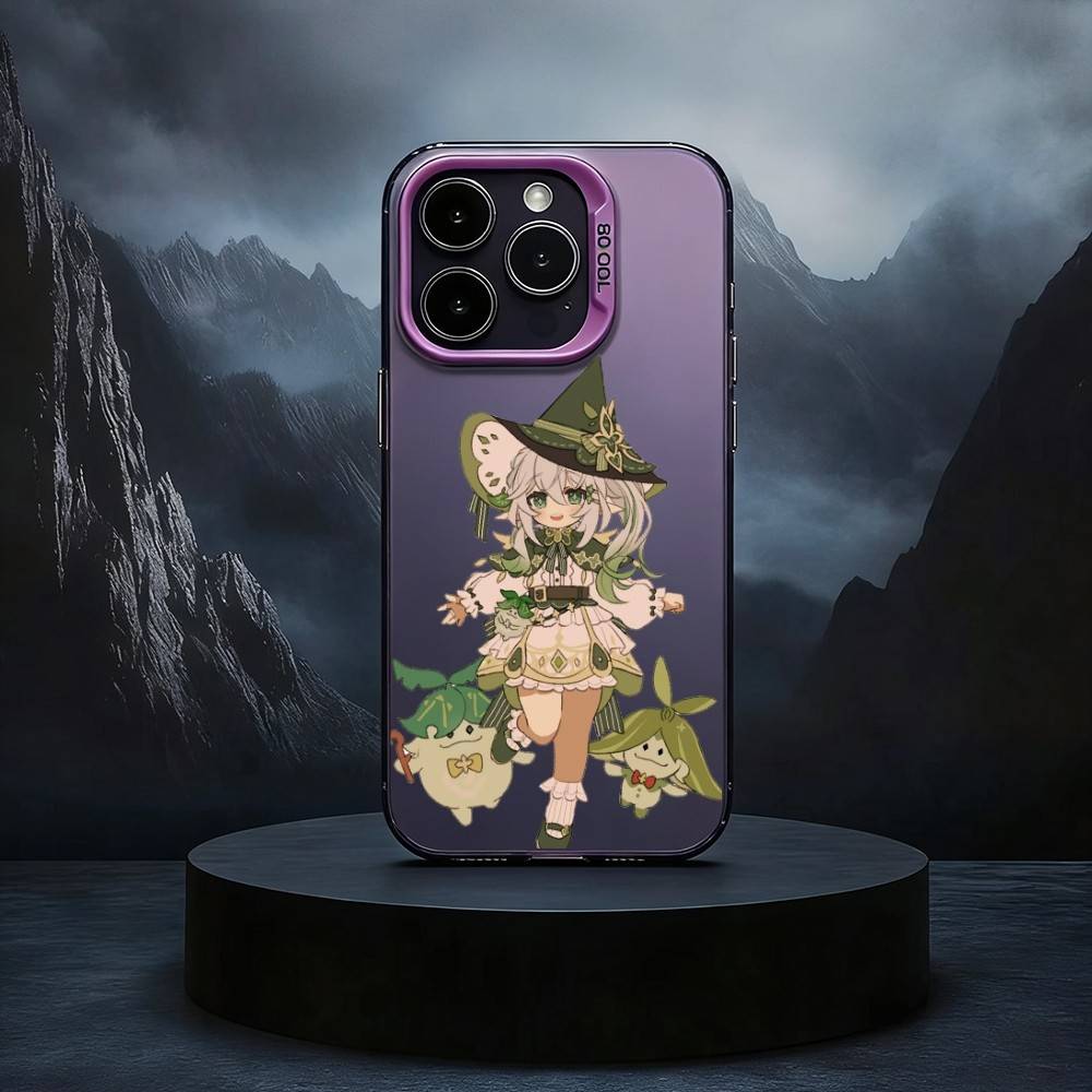 N-Nahida Genshin Impact Black Candy silver phone case Phone Case For iPhone17,16,15,14,13,12,11 Plus,Pro Max