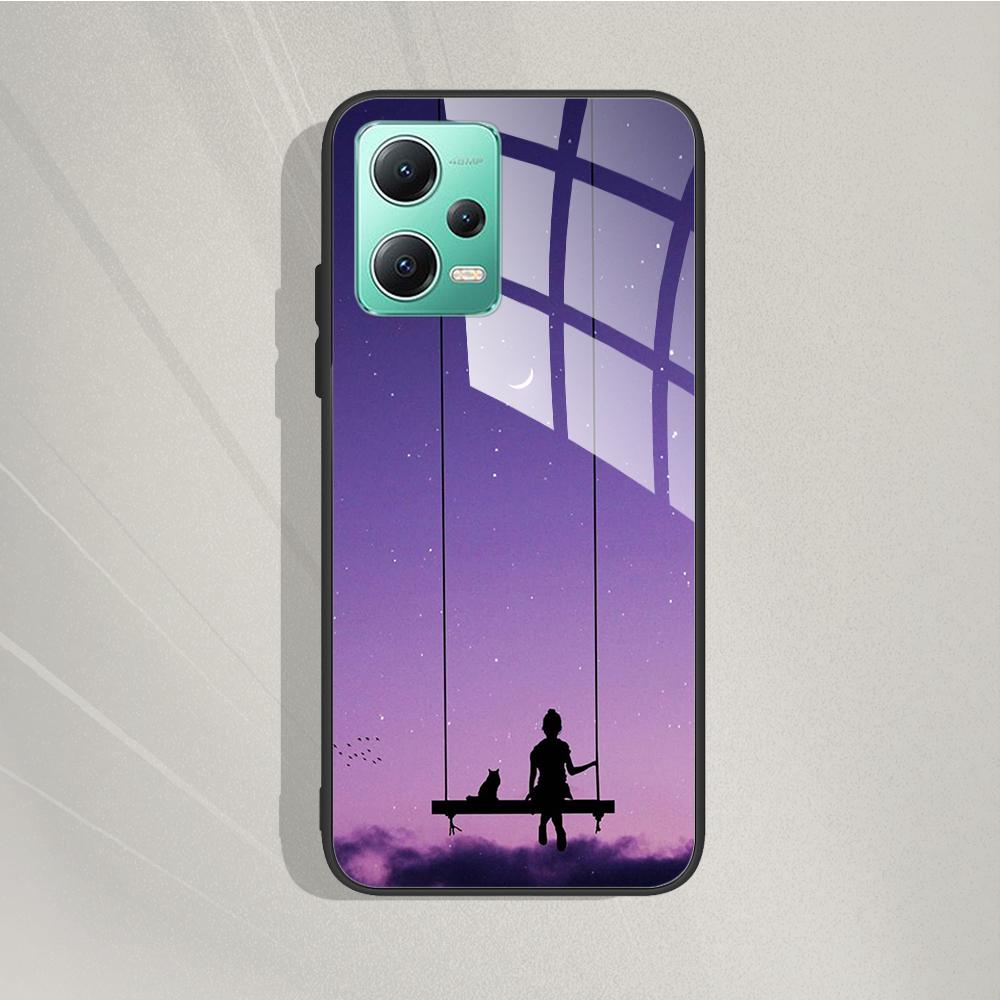 Gehärtetes Glas Handyhülle Für Xiaomi Poco X5 Pro 5G Rückseite Für Xiomi Poco X5 Pro X5pro Hülle Silikon Handy Schutzhüllen
