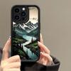 Oil Painting Forest Lake View Mobile Phone Case Suitable for iPhone 17 16 15 14 13 12 Pro/ Max /Plus Anti-fall and Shockproof