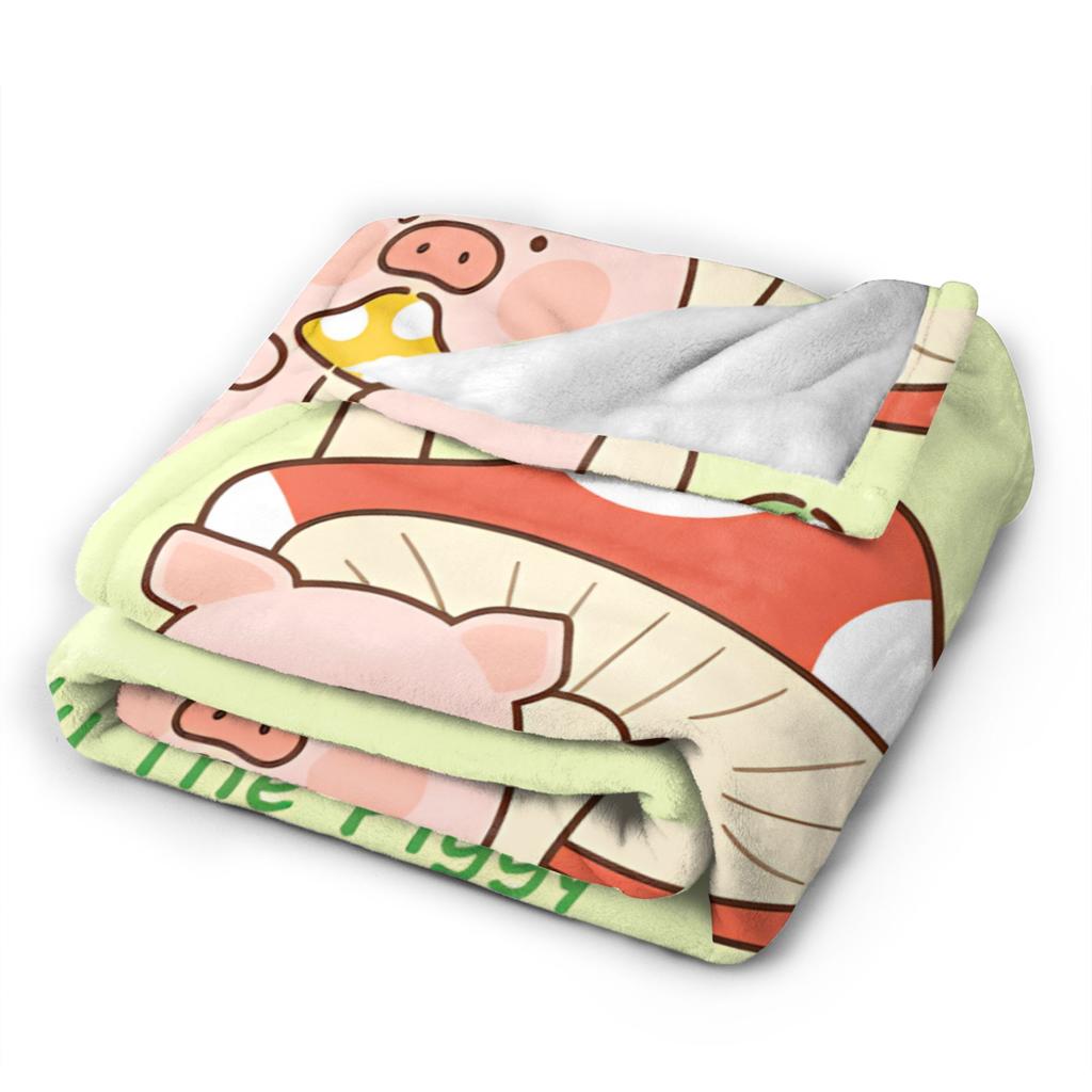 Cartoon L-Lulu Pig  Blanket Quality Warm  Throw Blanket Spring Airplane Travel Living Room Pattern Bedspread