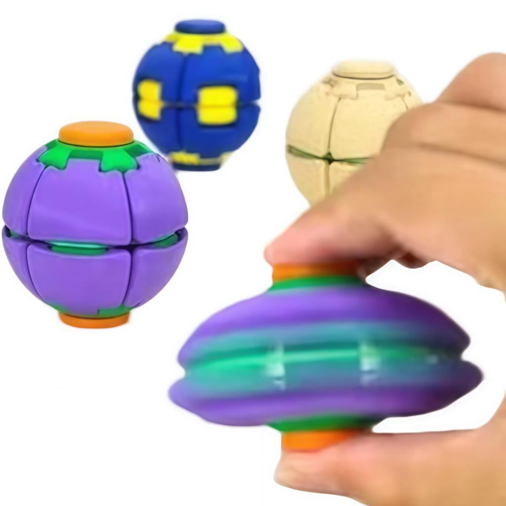 Double-Head Press And Twist Stress Relief Ball 3D Printed Toy, Stress Relief Gadget, Fidget Spinner, Portable Anxiety Healer