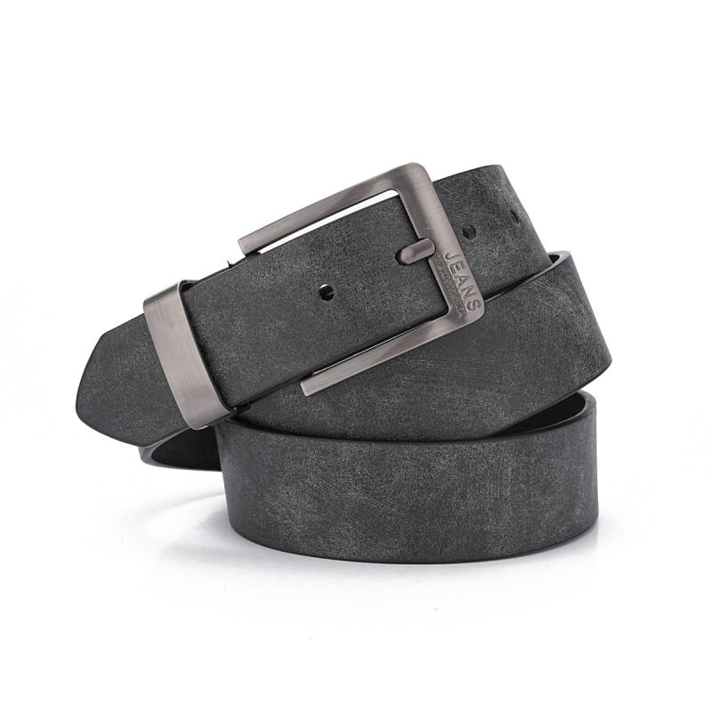 

Men S High-Quality Pu Leather Belt Metal Pin Buckle Belt Leisure Business Waistband Fashionable Male Accessory Belt чёрный