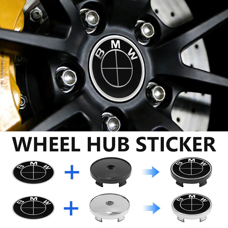 4pcs 56mm Car Wheel Stickers Center Hub Cap Emblem Badge Decal For BMW X1 X3 E39 E46 E30 E36 E87 E60 E90 F26 G02 E70 F15 E53 G05