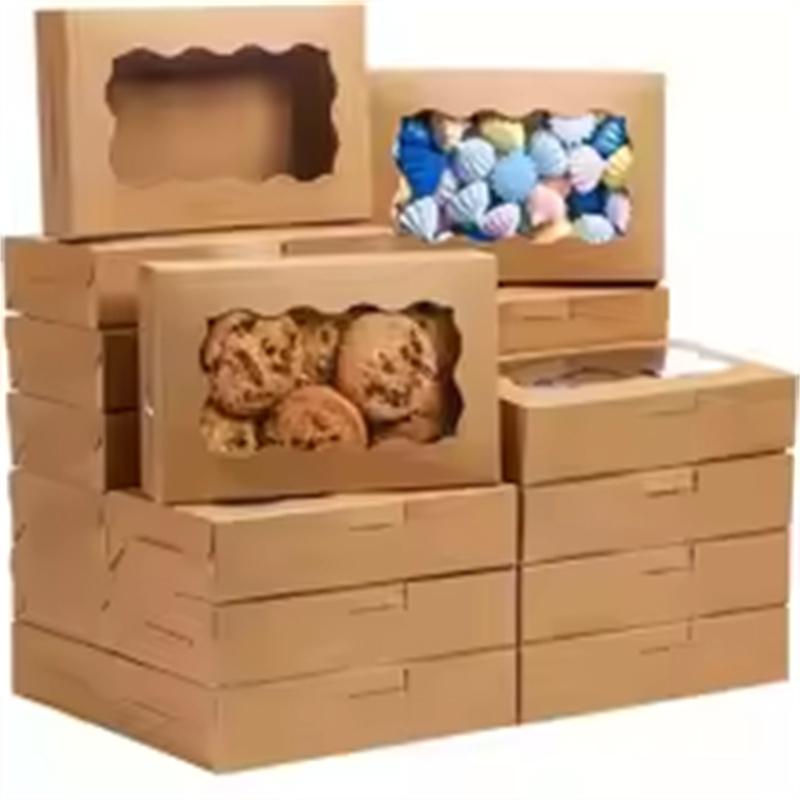 10/30pcs Kraft Paper Gift Boxes Cookies,Bread,Candy And More-Suitable For Thanksgiving,Christmas,Weddings,Birthdays
