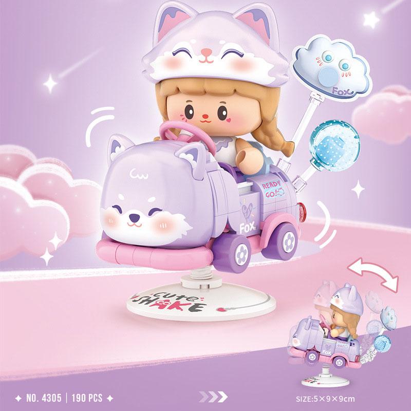 

Idea Cute Shake Animation Animal Small Kiddie Ride Small Block Game Desktop Ornament Construction Brick Figures Toys For Kids Gifts