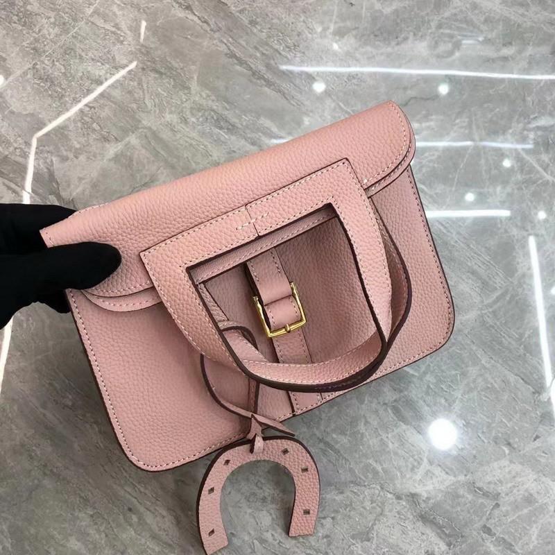 2026 Mini-Satteltasche 21,28 cm Echtes Leder Damen Umhängetasche mit goldfarbenem Verschluss