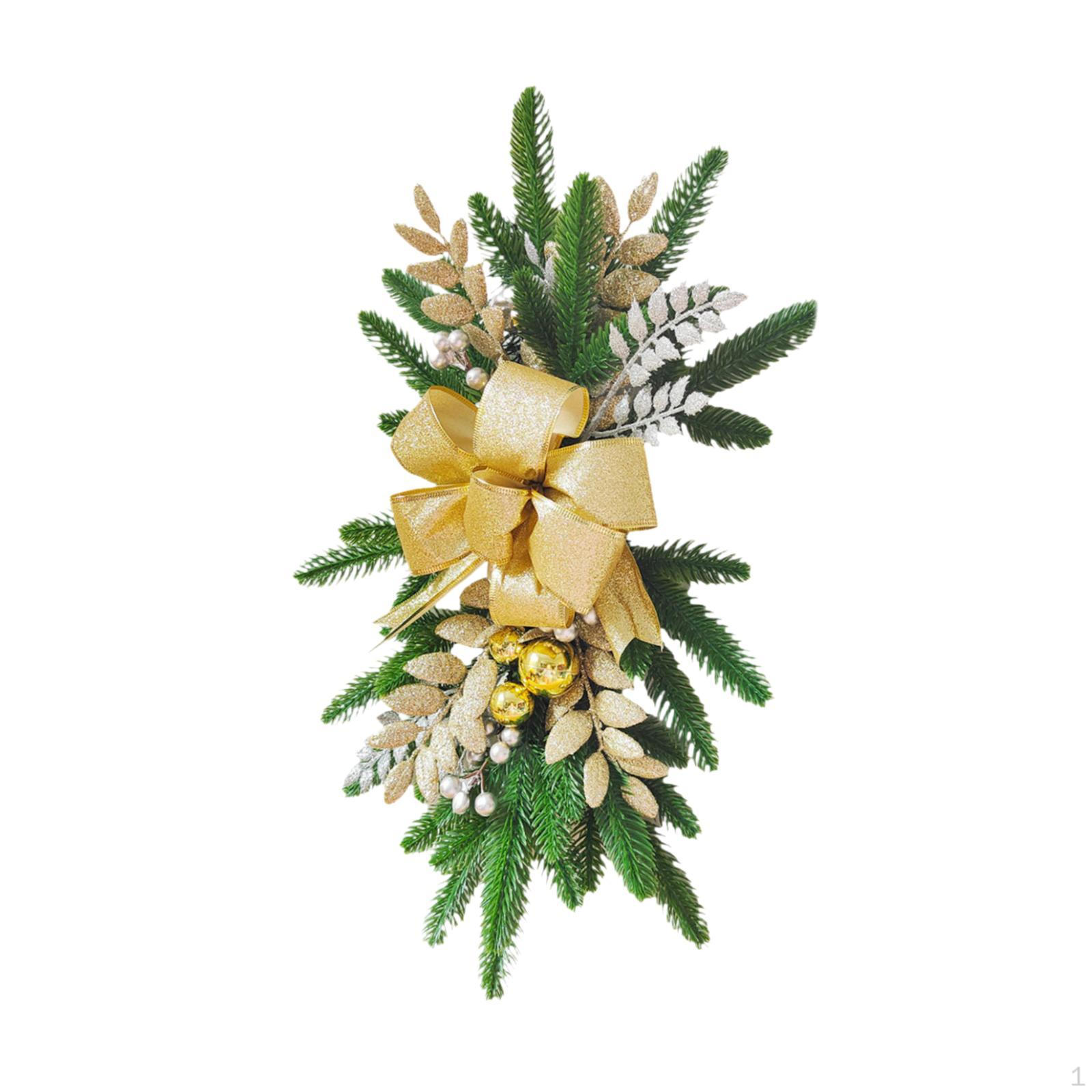 

Artificial Christmas Wreath Holiday Decoration Front Door for Balcony Fireplace Hotel without Light