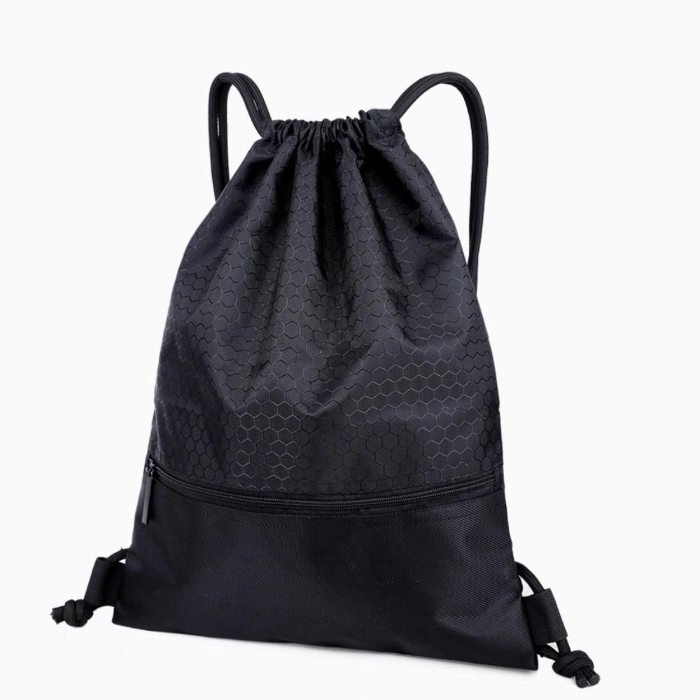 Solid Color Fitness Drawstring Bag Waterproof Drawstring Pocket Drawstring Backpack  Unisex