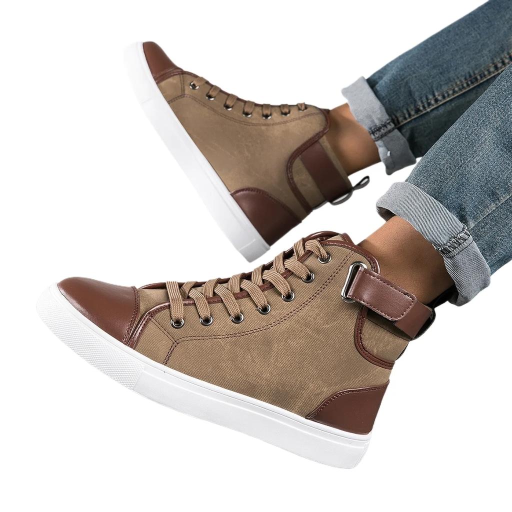 New Arrival Men's High Top Casual Shoes Summer High Top Sneakers High Quality Retro Fashion Men Boots Work Boots for Men