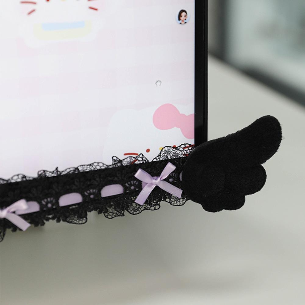 Tela de Computador Laço Decorativo Renda Adesivos Decorativos para Monitor de Computador Moldura para Sala de Jogos Ornatos Decorativos para Tela de Exibição
