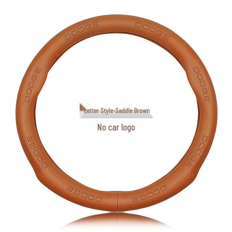 Genuine Leather Steering Wheel Cover for Dodge: Journey, Caliber, Avenger, Ram, Sebring, Challenger