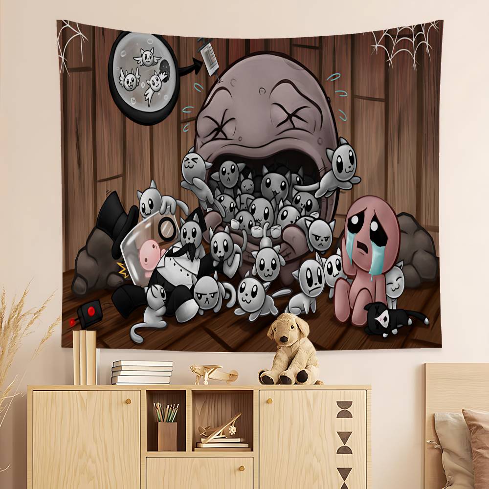 Action Game The Binding Of Isaac Tapestry Art Printing Japanese Wall Tapestry Anime Wall Hanging Home Decor