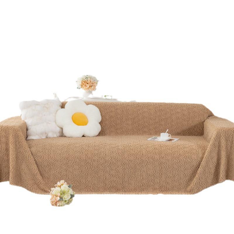 Winter High-end Three-dimensional Rose Plush Sofa Cover Cloth Sofa Towel New Autumn and Winter All-inclusive