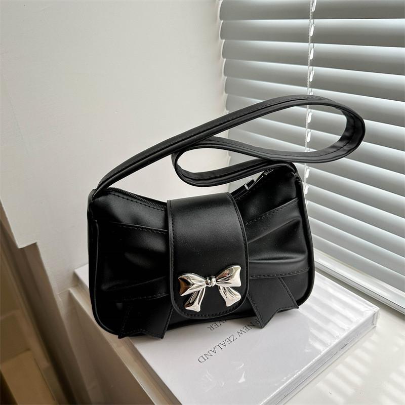 Adorable Bowknot Small Square Bag For Women Cute Korean Style Shoulder Tote Bag