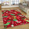 3D Merry Christmas Tree Santa Claus Cartoon Area Rug Large,Carpet for Home Living Room Sofa Doormat Decor,kid Non-slip Floor Mat