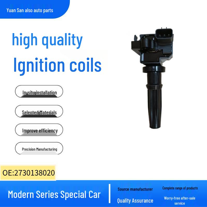 Compatible Ignition Coil for Ruifeng Heyue, Binyue, Zhengtu, Sorento, Santa Fe, and Sonata (Part 2730138020)