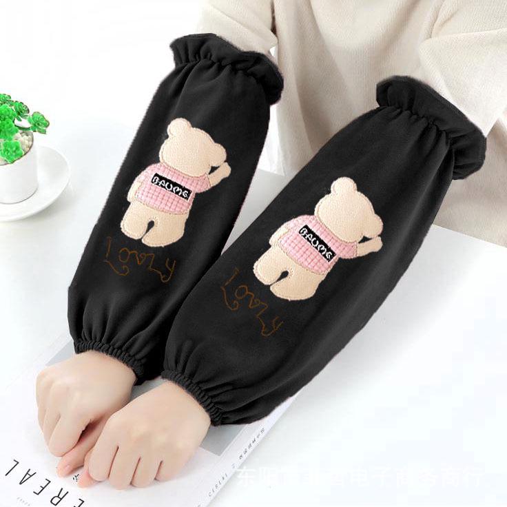 Men's and Women's Cute Korean Style Mid-Length Fleece Sleevelets and Foot Covers for Autumn and Winter