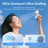 Outdoor Foldable Portable Handheld Fan Mini Cooling Rechargeable 1200mAh 3 Speed Free Control High Speed Turbo Fan