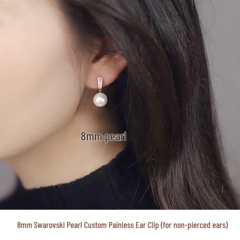 2025 Elegant Zircon Pearl Dangle Earrings: Versatile, Fashionable, Light Luxury, High-End Feel