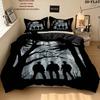 Supernatural Pattern Bedding Quilt Set Quilt Cover Pillowcase Home Birthday Gift(1 * Duvet Cover + 2 * Pillowcase, Without Core)