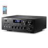 Moukey Power Amplifier System Microphone Mixer Max Output 220W Bluetooth Compatible Dual Channel Sound Audio Stereo Receiver MonitoringUSB, SD, AUX,
