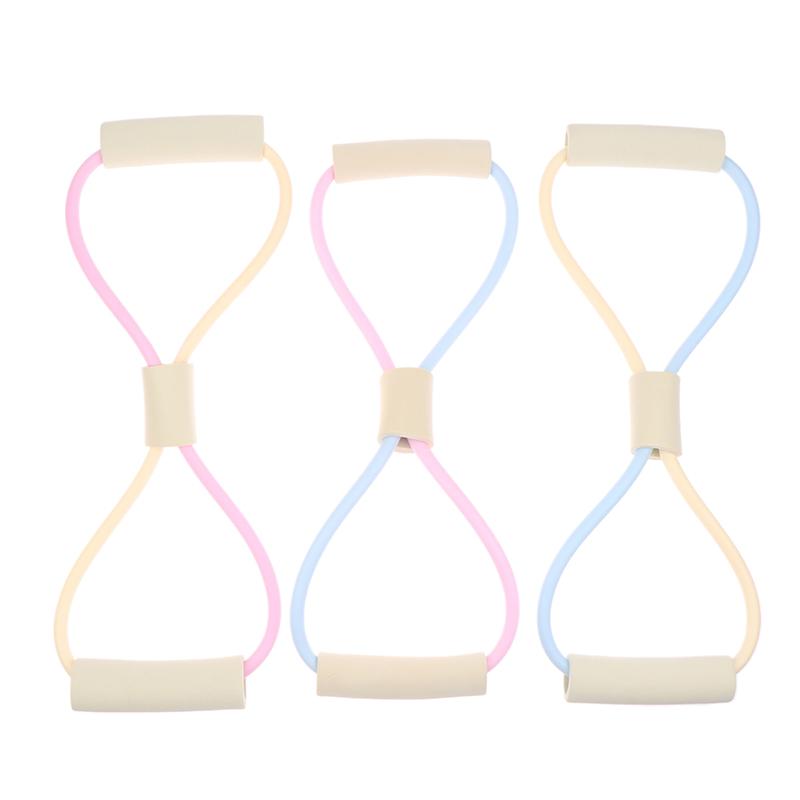 1Pc 8 Shape Tension Rope Yoga Resistance Band Home Gym Elastic Band Tpr Pull Rope Fitness Shoulder Neck Opening Chest Expander