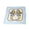HERMES Carre90 BRIDES de GALA silk scarf silk light blue Women Used