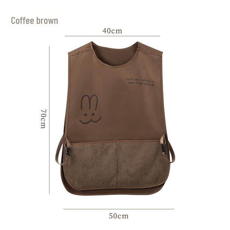 Waterproof Sleeveless Kitchen Apron - Oil-Proof, Hand-Wiping Vest-style Workwear for Cooking and Catering