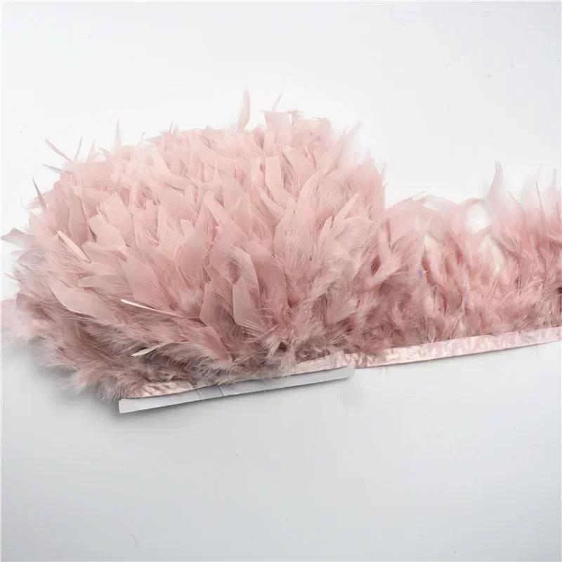 Colored Fluffy Turkey Feathers Trim Tassel Fringe Ribbon Marabou Feather Tape Boa Sewing Costume Clothing Accessories Decoration