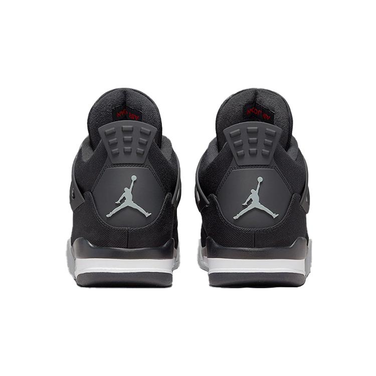 New Jordan 4 Retro Black Canvas GS DV0553-006