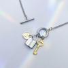 Stray Kids HAN Pick) Mini Heart Lock Toggle Bar Surgical Necklace